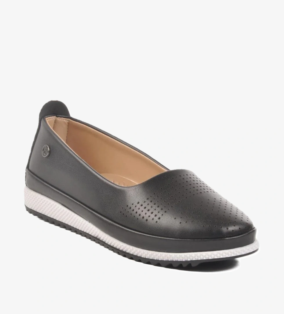 Pierre Cardin Pc-54566 Z Siyah Bej Kadın Yumuşak Hafif Rahat Günlük Babet Ayakkabı model görseli