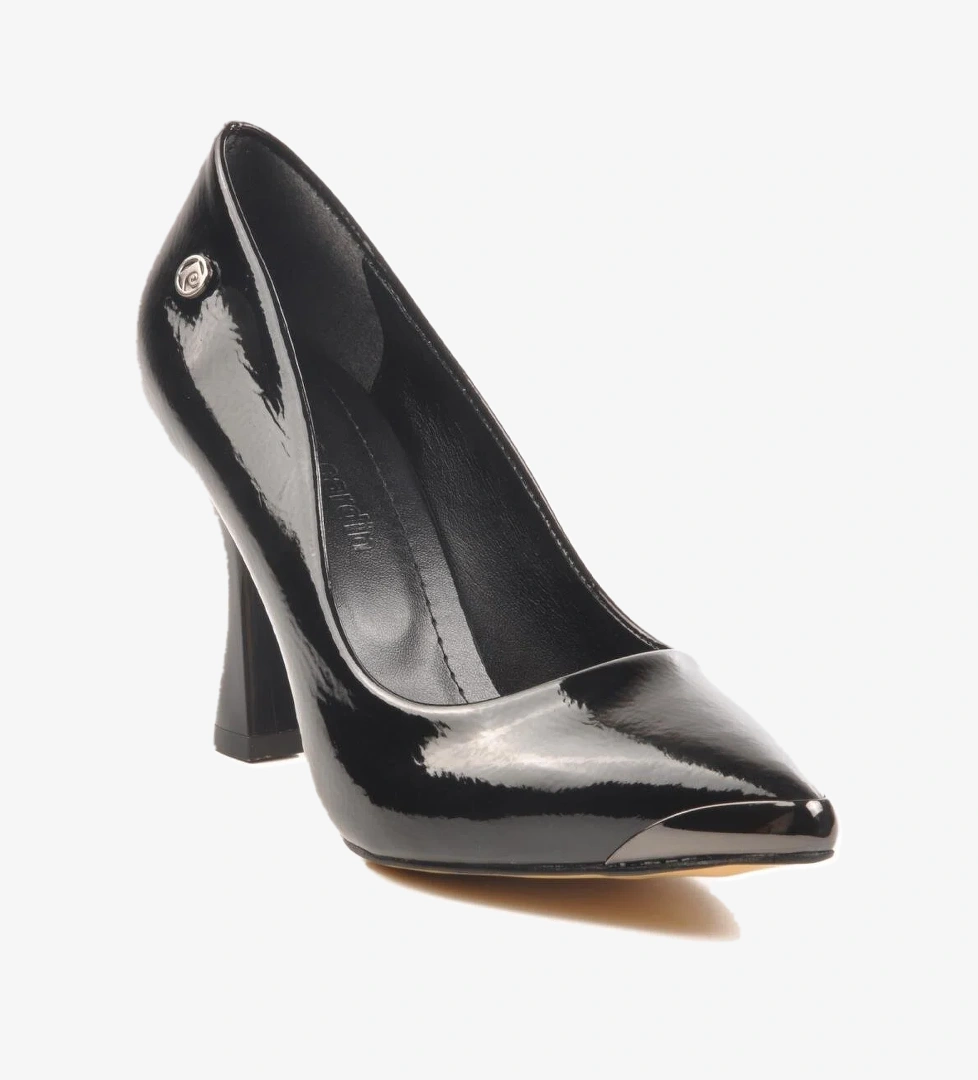 Pierre Cardin Pc-54747 Z Siyah Bej Kırışık Rugan Kadın Abiye Ayakkabı model görseli