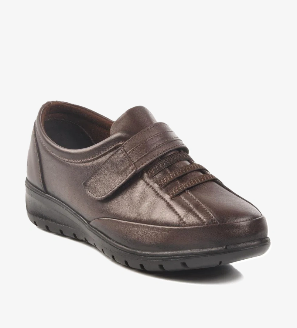 7679-26K Z Kahve Hakiki Deri Kadın Anatomik Günlük Ayakkabı