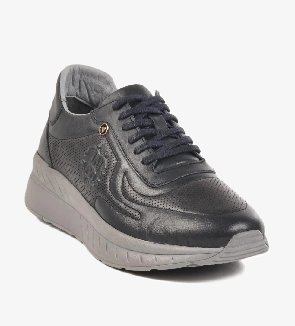 C1050 M Erkek Hakiki Deri Lacivert Günlük Ayakkabı