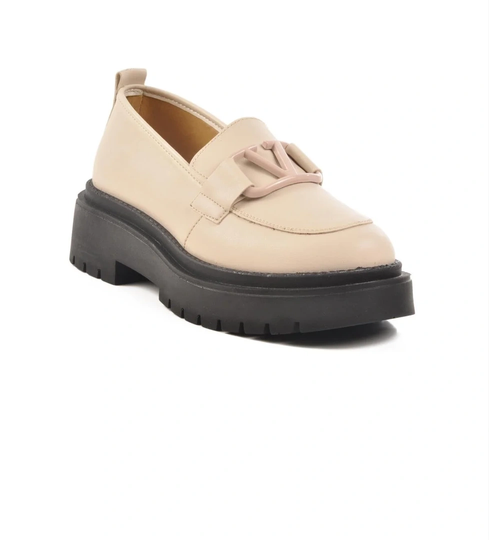 F-2047 Z Bej Kadın Günlük Ayakkabı - Görsel 1