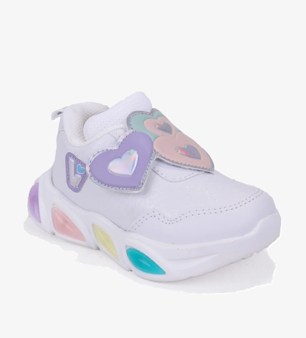 Lovely 346P25K234 Beyaz Ortopedik Işıklı Kız Çocuk Spor Ayakkabı