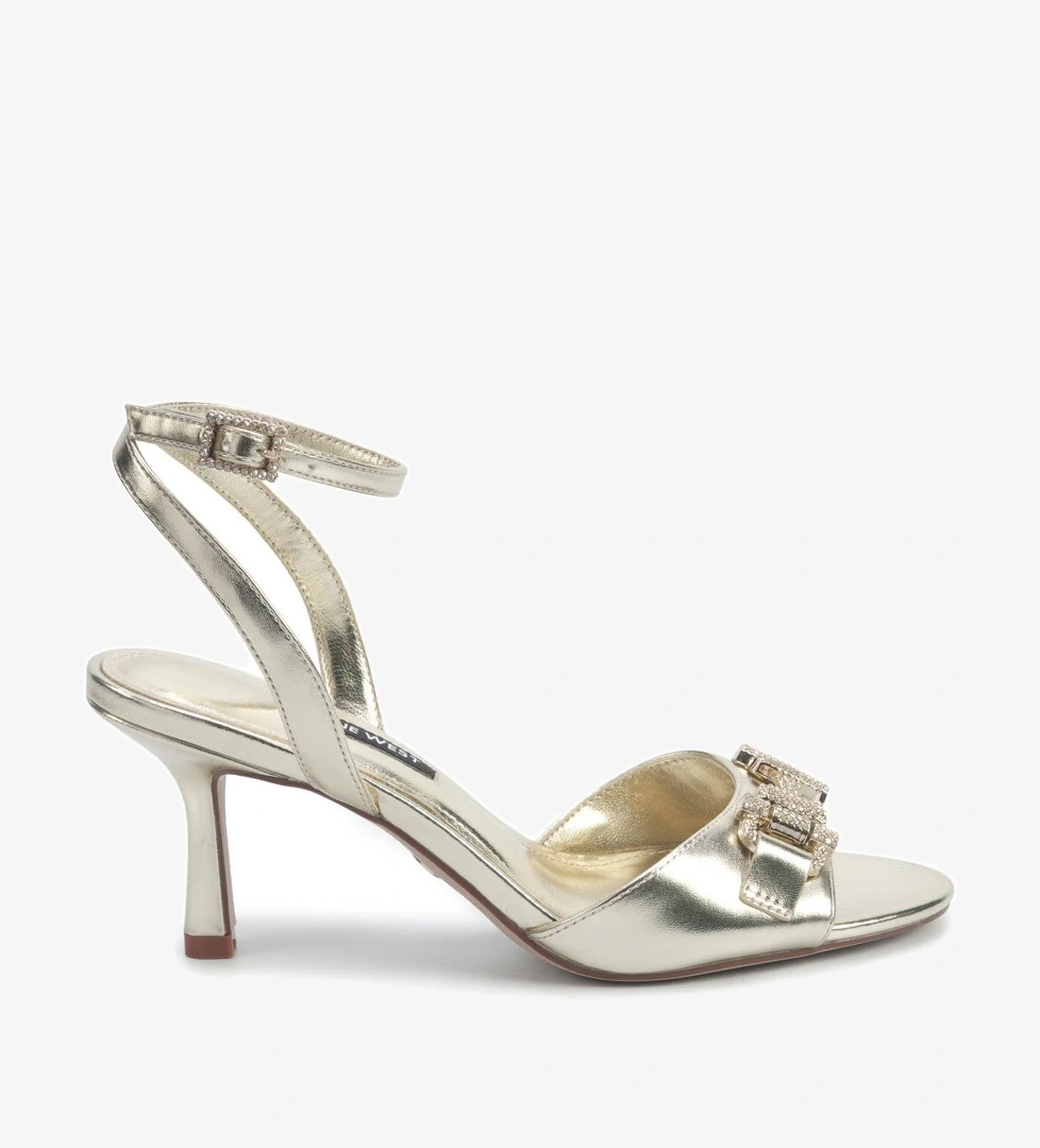 GILLA 5PR Altın Kadın Topuklu Sandalet - Görsel 1