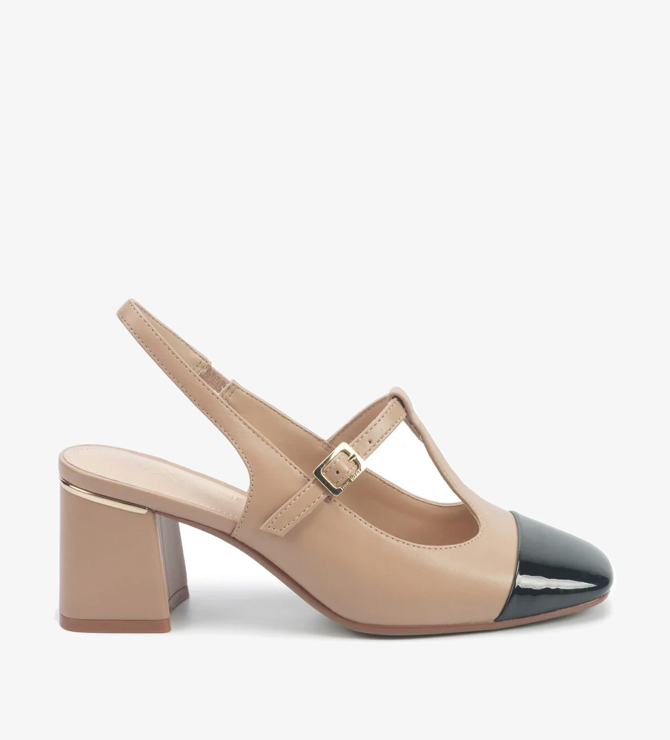 ARYAN 5PR Bej Kadın Topuklu Ayakkabı - Görsel 1