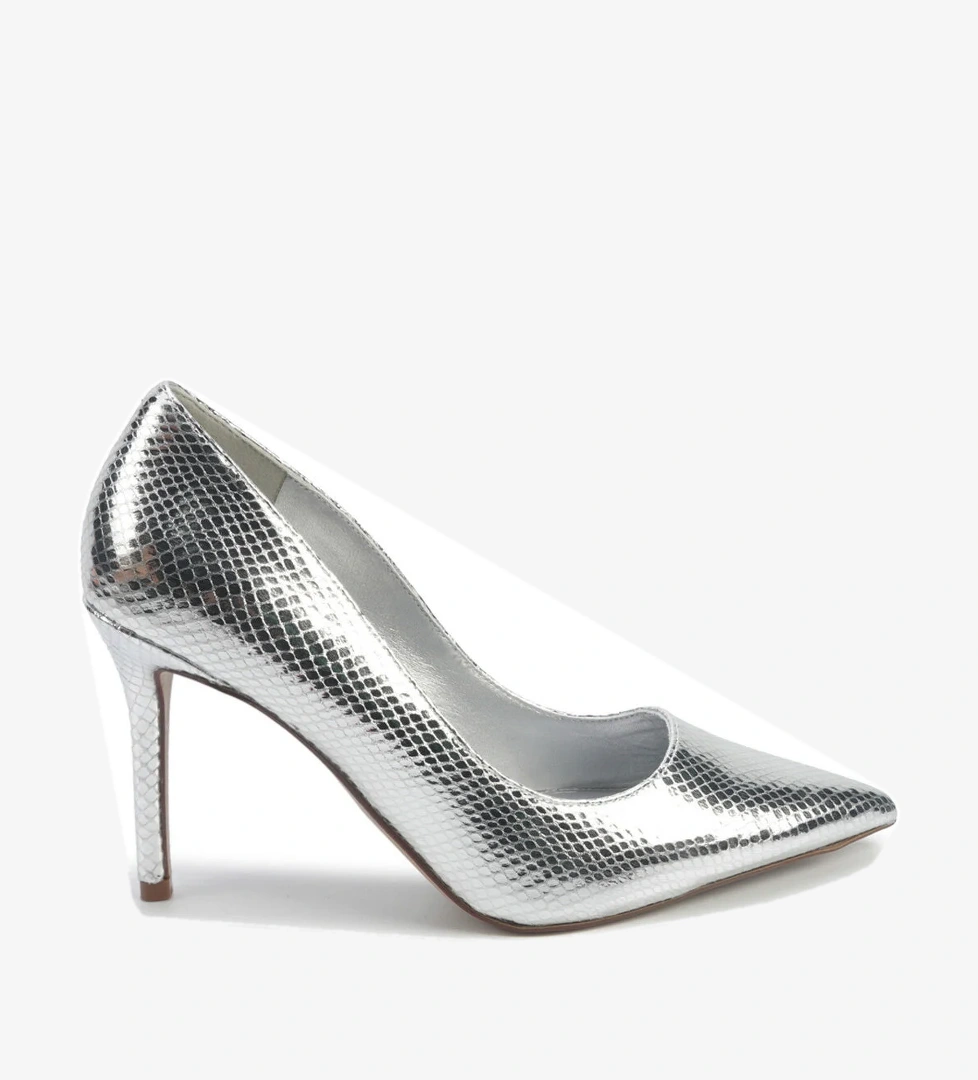 JULIANA3 5PR Gümüş Kadın Topuklu Ayakkabı - Görsel 1