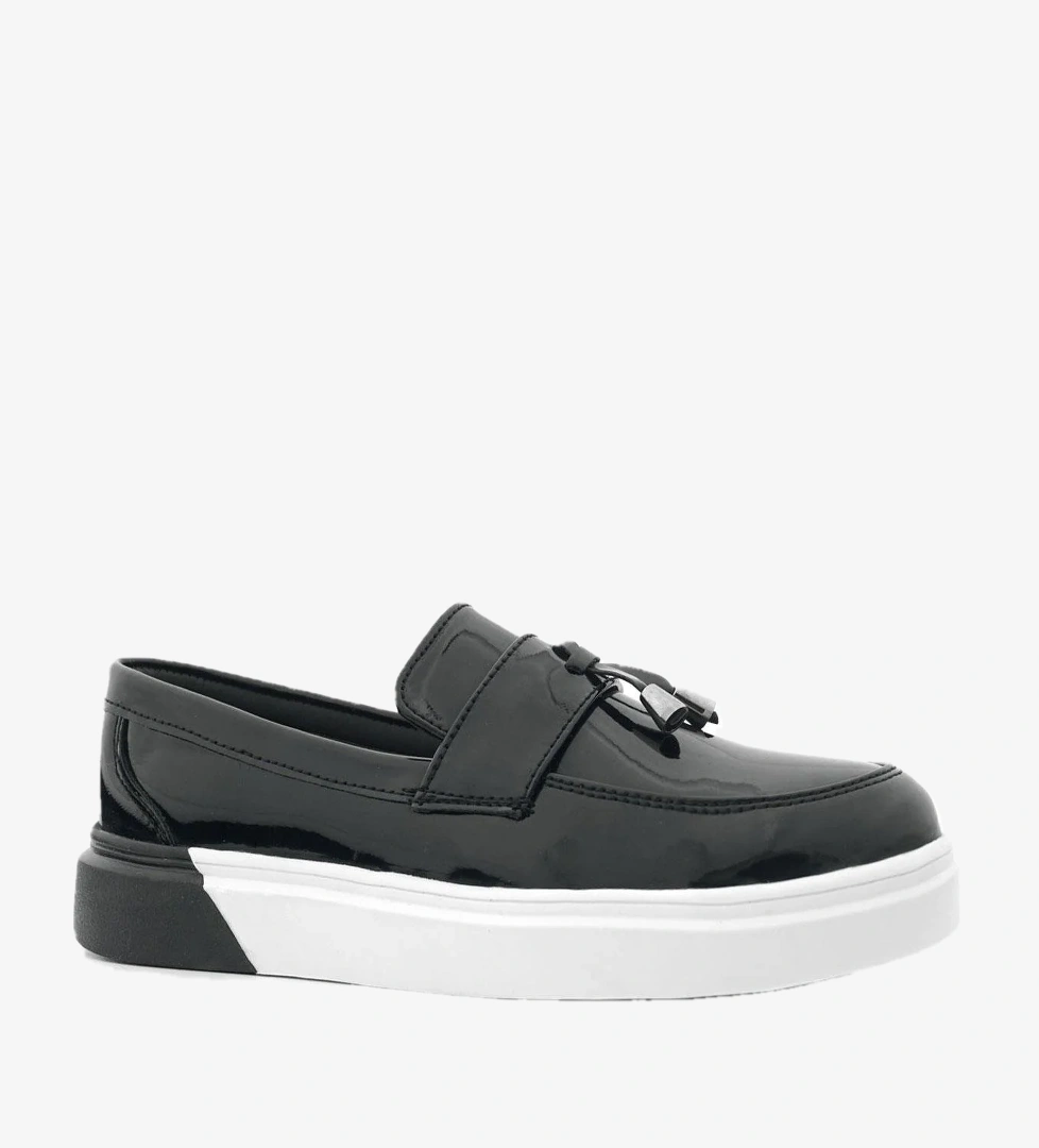 Rakerplus Siyah Rugan Tokalı Çocuk Klasik Ayakkabı model görseli