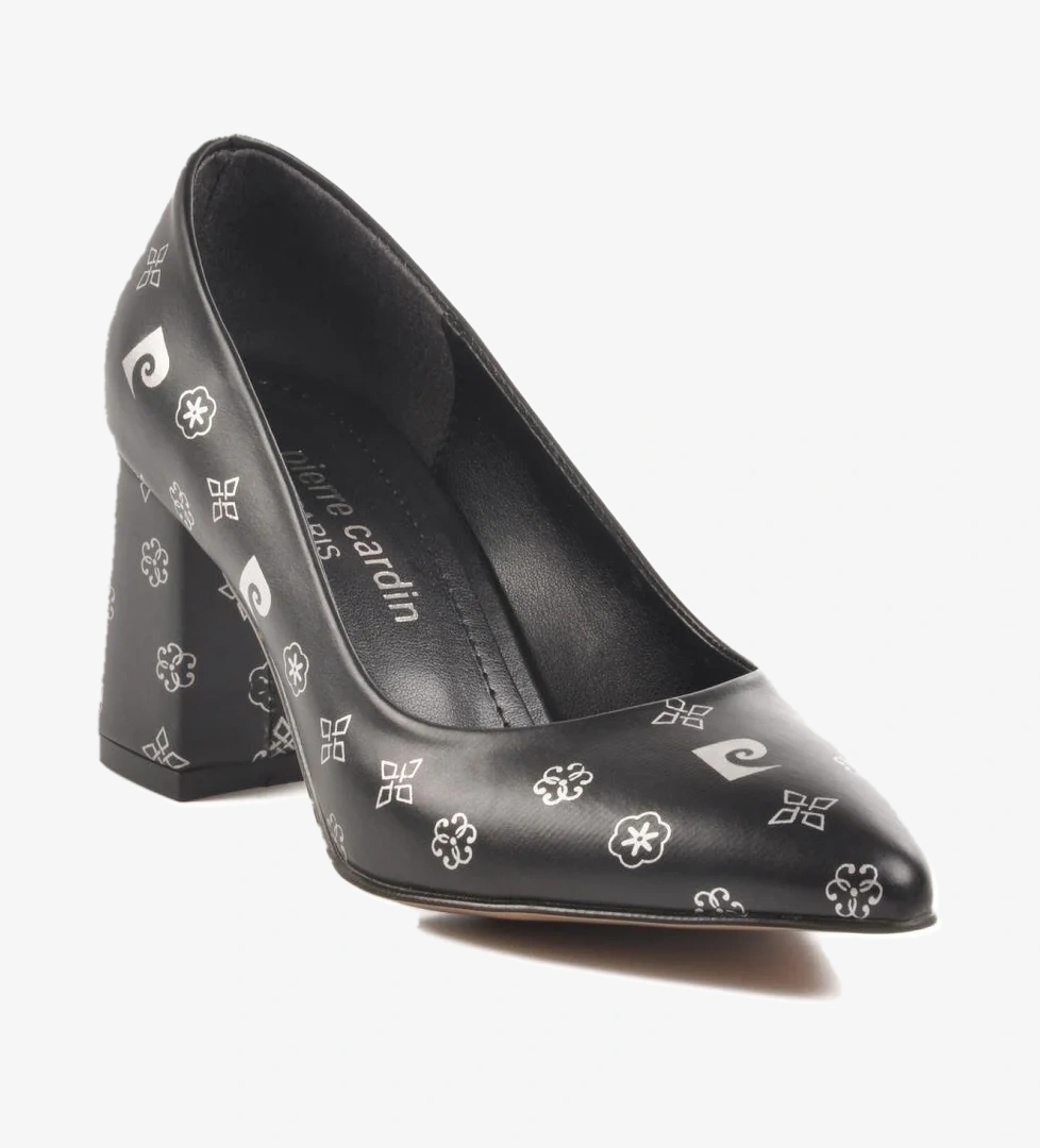 Pierre Cardin 50176 Z Siyah Desenli Kadın Topuklu Ayakkabı model görseli