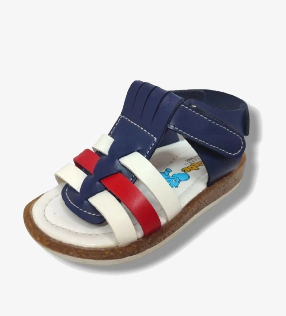 Şi̇ri̇ngenç Şirinbebe 1580-20 3 Şerit Bağlama Erkek Çocuk Sandalet Lacivert Beyaz 21-25 model görseli