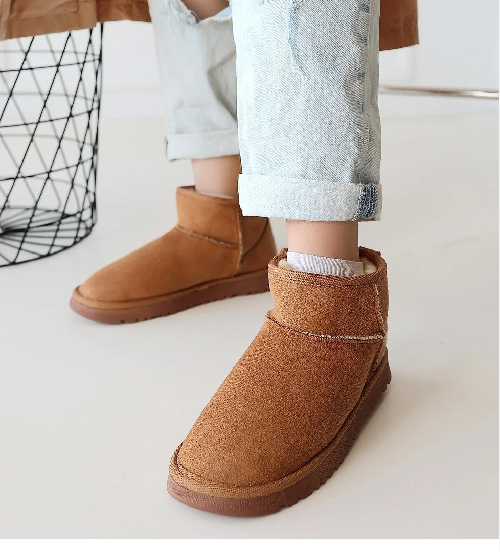 Taba Süet Kadın Düz Bot