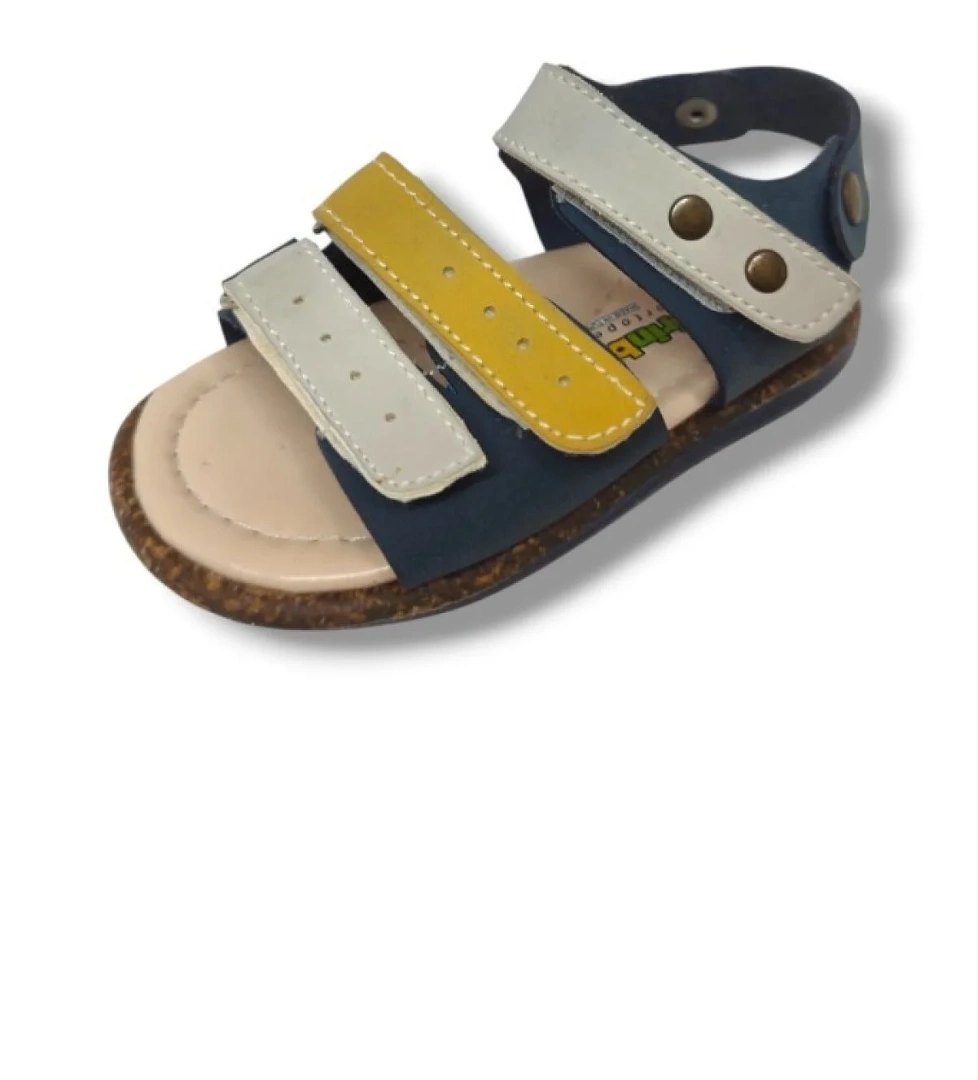 Şi̇ri̇ngenç Şiringenç 1578-20 Anatomik 3 Cırt Bant Erkek Çocuk Sandalet Lacivert Sari 21-25 model görseli