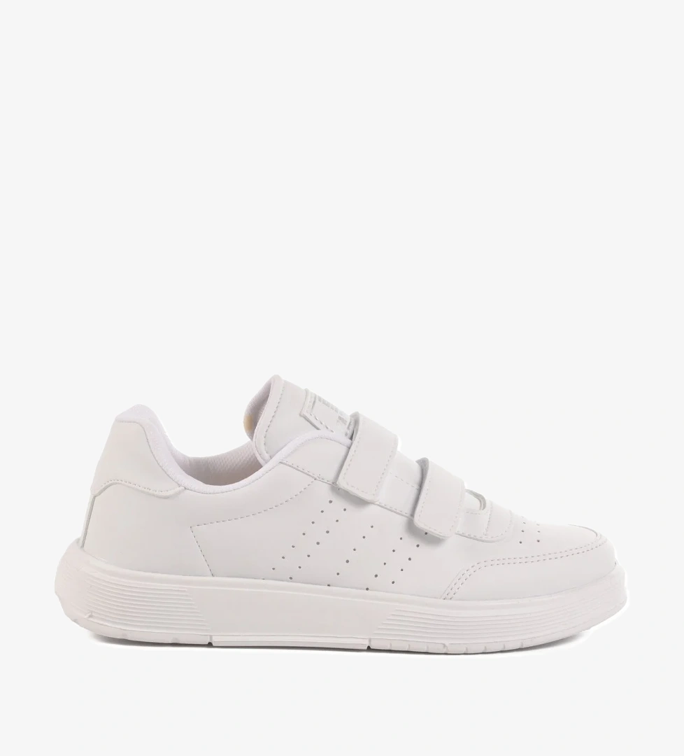 Beyaz Cırtlı Unisex Spor Ayakkabı