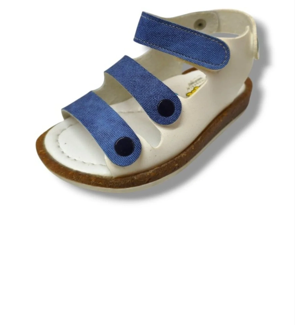 Şiringenç 3049-20 3 Bant Erkek Çocuk Sandalet Beyaz Mavi 21-25 - Görsel 1