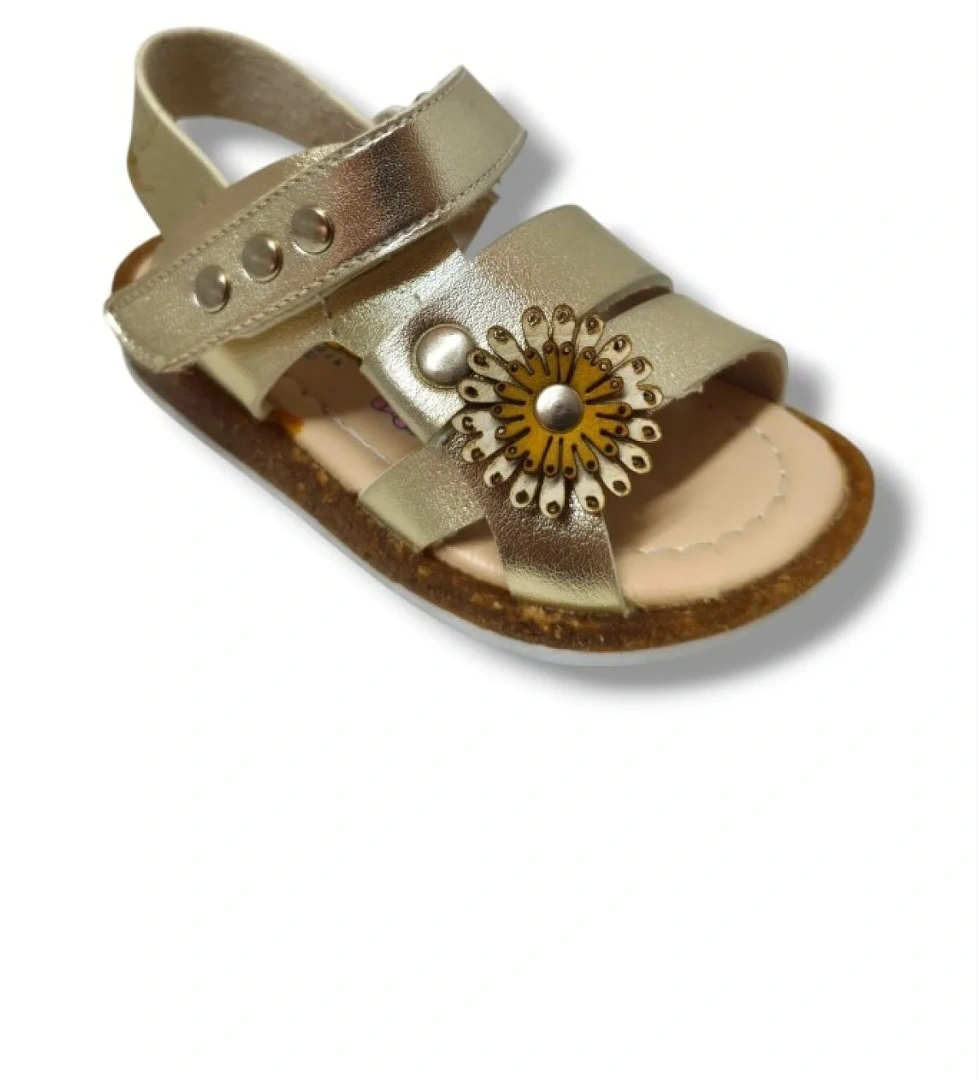 Şi̇ri̇nbebe Şirinbebe 3027-20 Yan Çiçekli Cırtlı Kız Çocuk Sandalet 21-25 model görseli