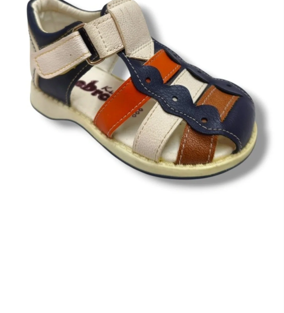 Şiringenç 3024-20 Dikişli Erkek Çocuk Sandalet Lacivert Kırmızı 18-20 - Görsel 1