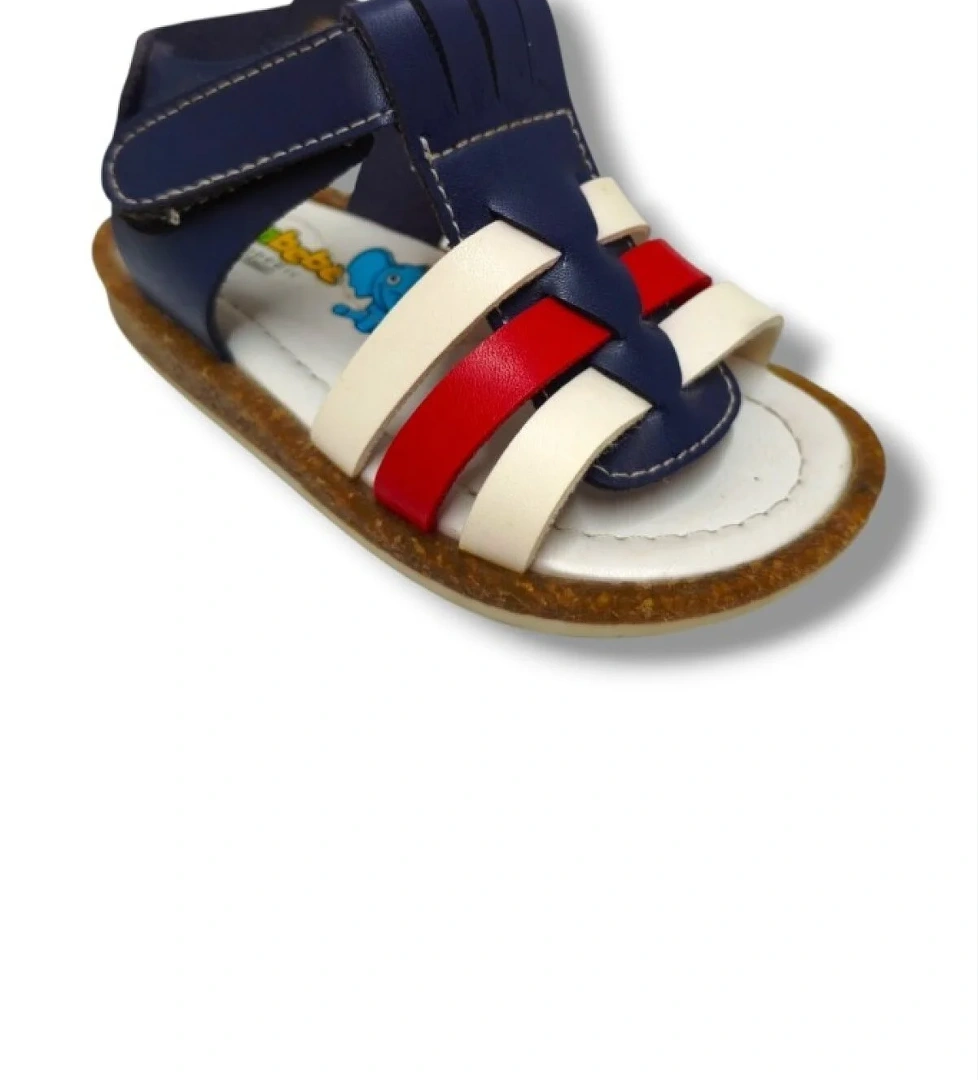 Şi̇ri̇nbebe Şirinbebe 3019-20 3 Şeritli Cırt Bant Erkek Çocuk Sandalet Lacivert Kırmızı 21-25 model görseli