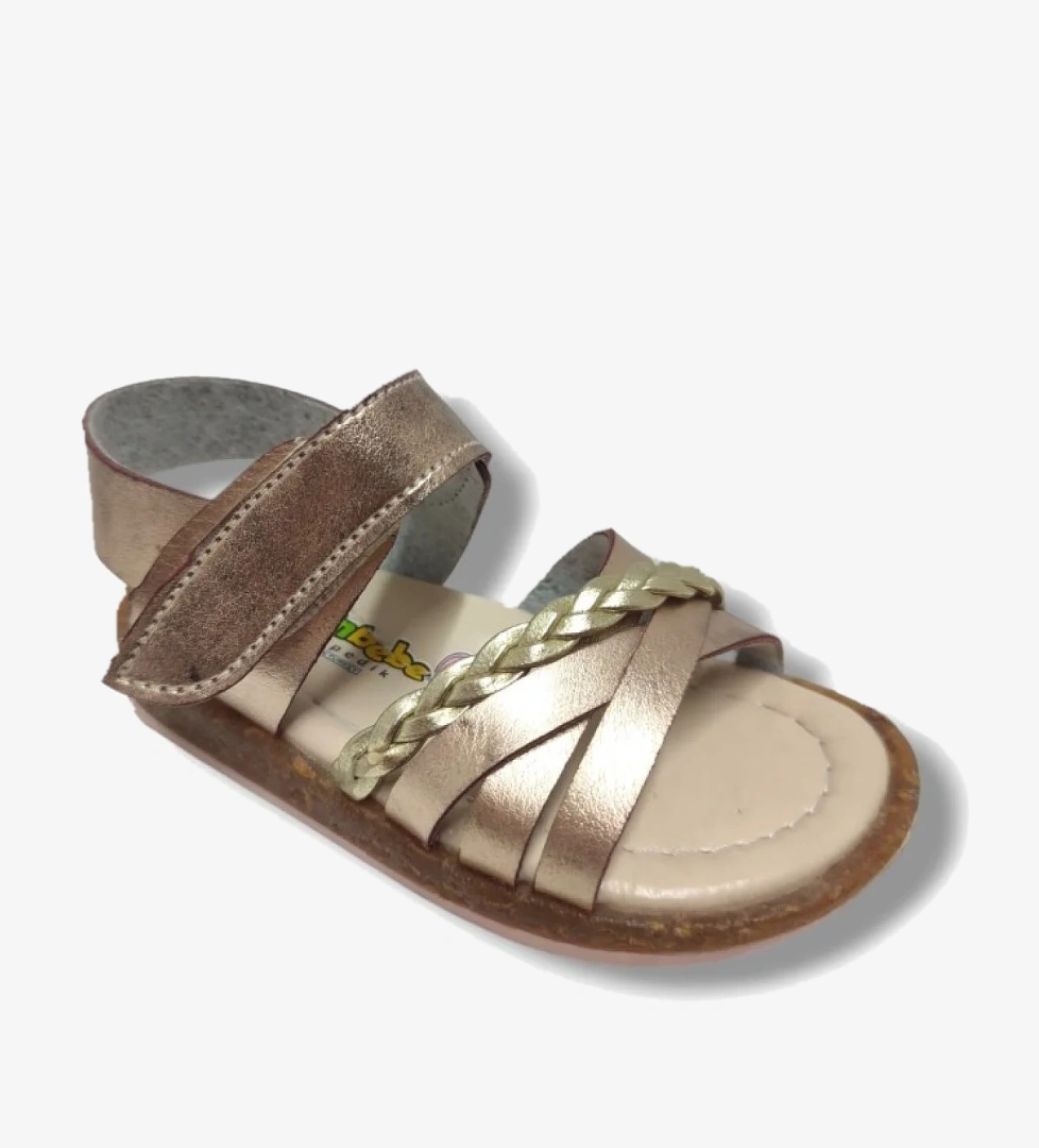 Şi̇ri̇ngenç Şirinbebe 1714-20 Çapraz Örgü Şerit Cırt Kız Çocuk Sandalet 21-25 model görseli