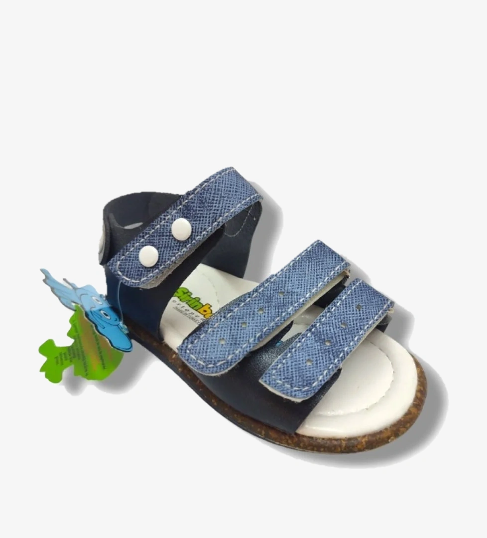 Şiringenç 1720-20 Anatomik 3 Cırt Bant Erkek Çocuk Sandalet Lacivert Mavi 21-25 - Görsel 1