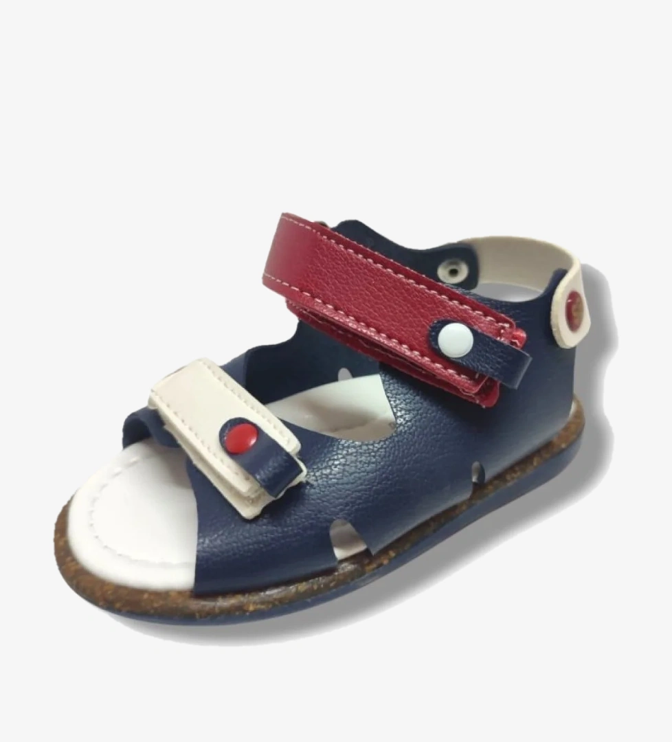 Şi̇ri̇ngenç Şirinbebe 1693-20 Çift Cırt Tokalı Erkek Çocuk Sandalet Lacivert Kırmızı 18-20 model görseli