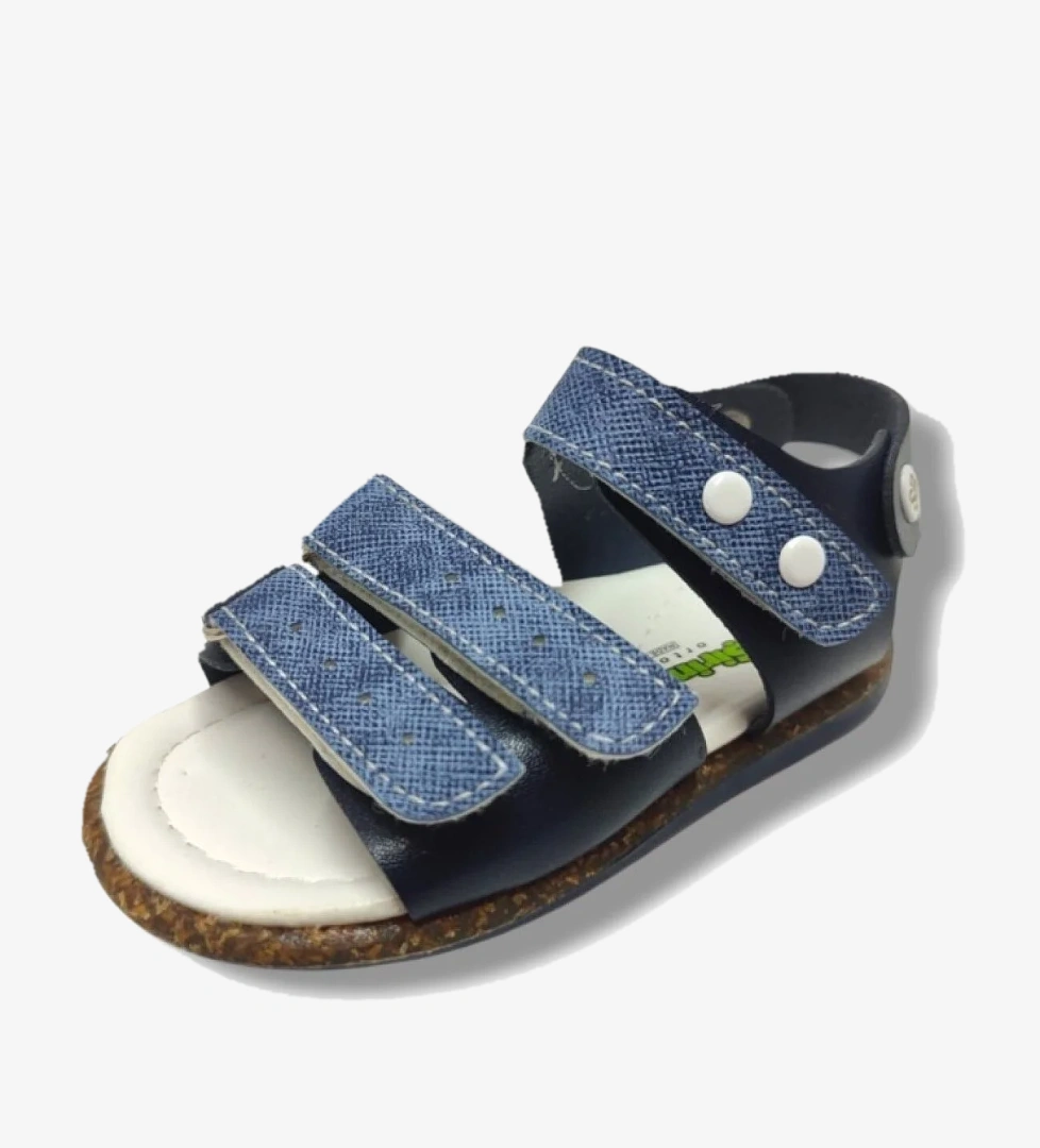 Şirinbebe 1717-20 3 Cırt Bant Erkek Çocuk Sandalet Lacivert Mavi 21-25 - Görsel 1