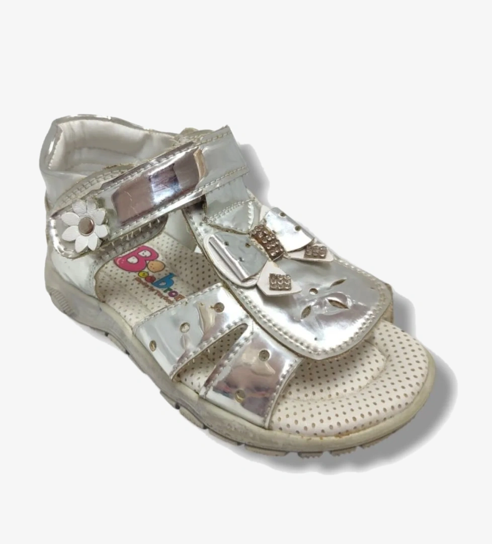 Şi̇ri̇ngenç Beebron 1698-20 Çiçek Cırtlı Kız Çocuk Sandalet 21-25 model görseli