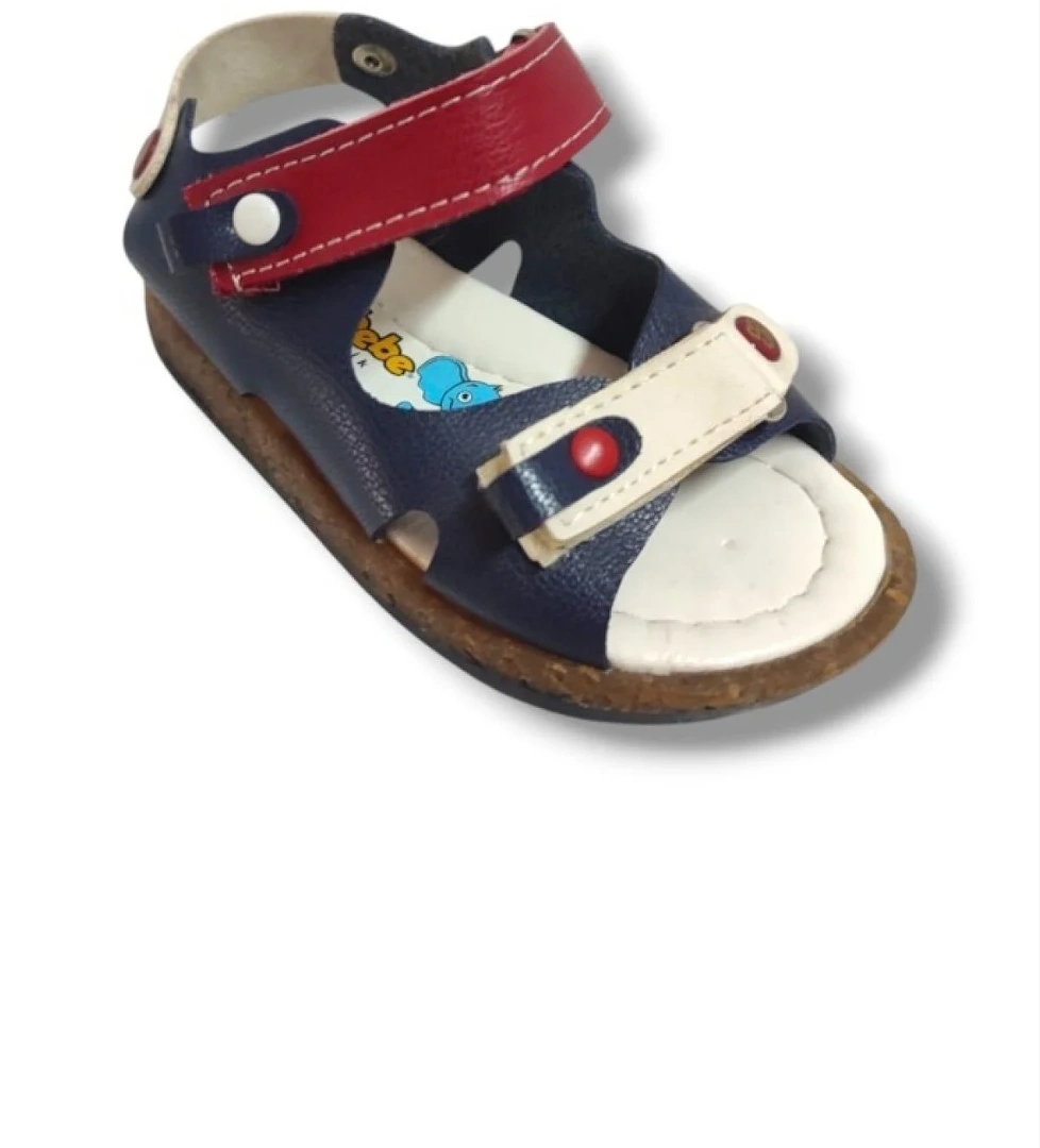 Şirinbebe 1660-20 Çift Cırt Tokalı Erkek Çocuk Sandalet Lacivert Kırmızı 21-25 - Görsel 1