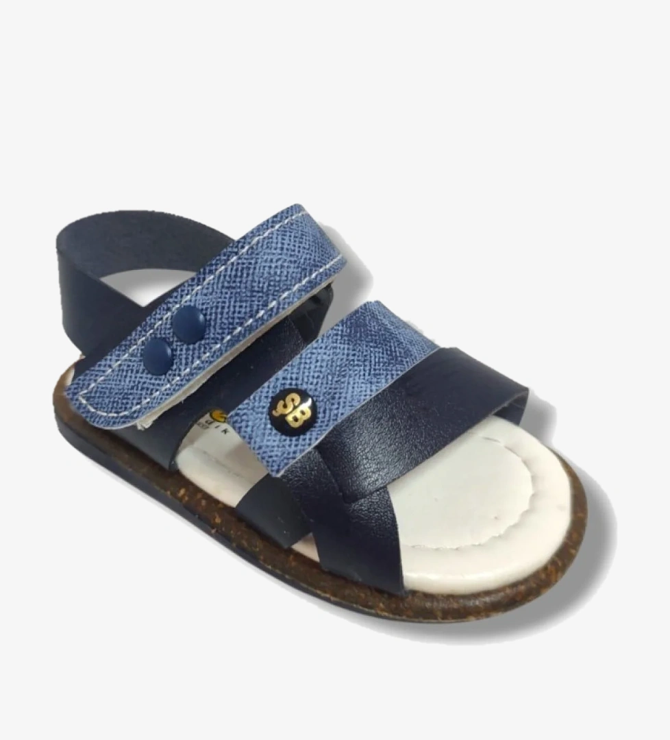 Şirinbebe 1638-20 Anatomik 3 Bant Kemer Tokalı Erkek Çocuk Sandalet Lacivert Mavi 18-20 - Görsel 1