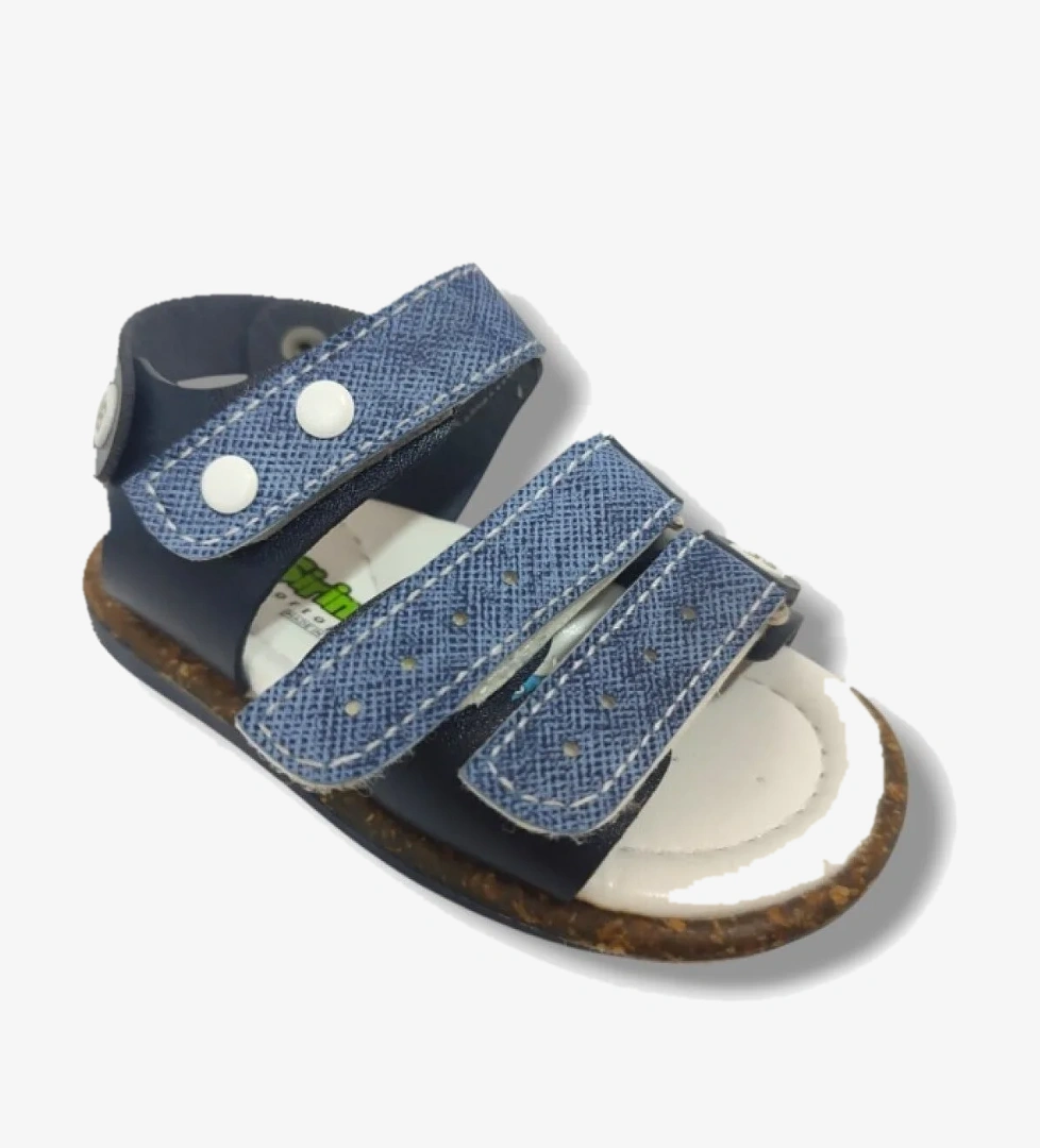 Şi̇ri̇ngenç Şirinbebe 1631-20 Anatomik 3 Cırt Bant Erkek Çocuk Sandalet Lacivert Mavi 18-20 model görseli