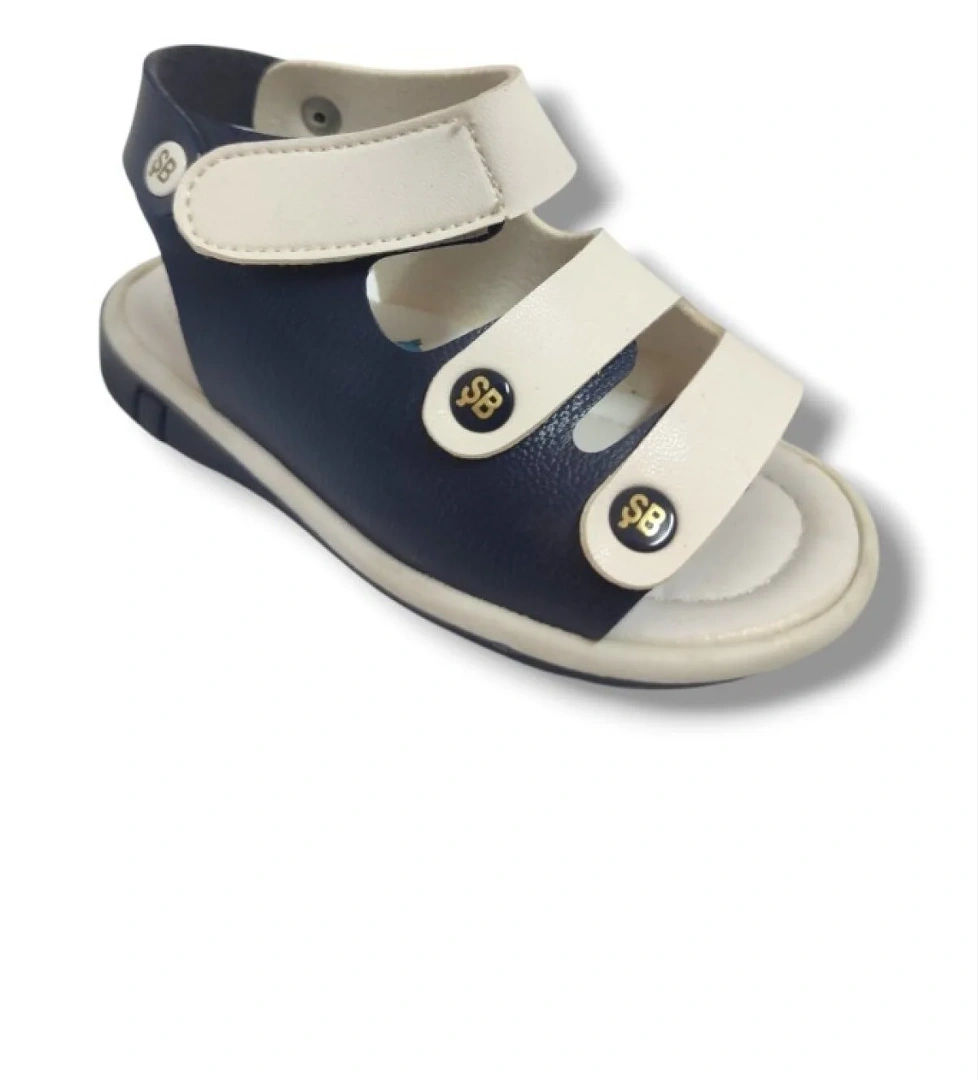 Şi̇ri̇ngenç Şirinbebe 1633-20 Anatomik Tek Cirtli Erkek Çocuk Sandalet Lacivert Beyaz 21-25 model görseli