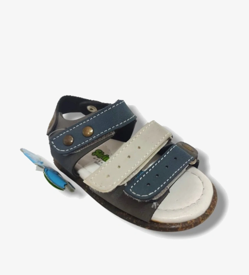Şi̇ri̇ngenç Şirinbebe 1630-20 Anatomik 3 Cırt Bant Erkek Çocuk Sandalet Füme Lacivert 18-20 model görseli