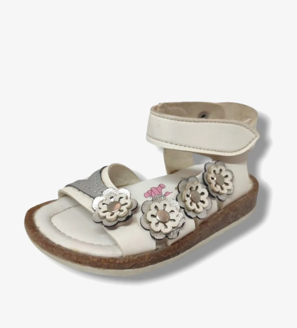 Şi̇ri̇ngenç Şiringenç 1613-20 Anatomik 4 Çiçekli Tek Cırtlı Kız Çocuk Sandalet 21-25 model görseli