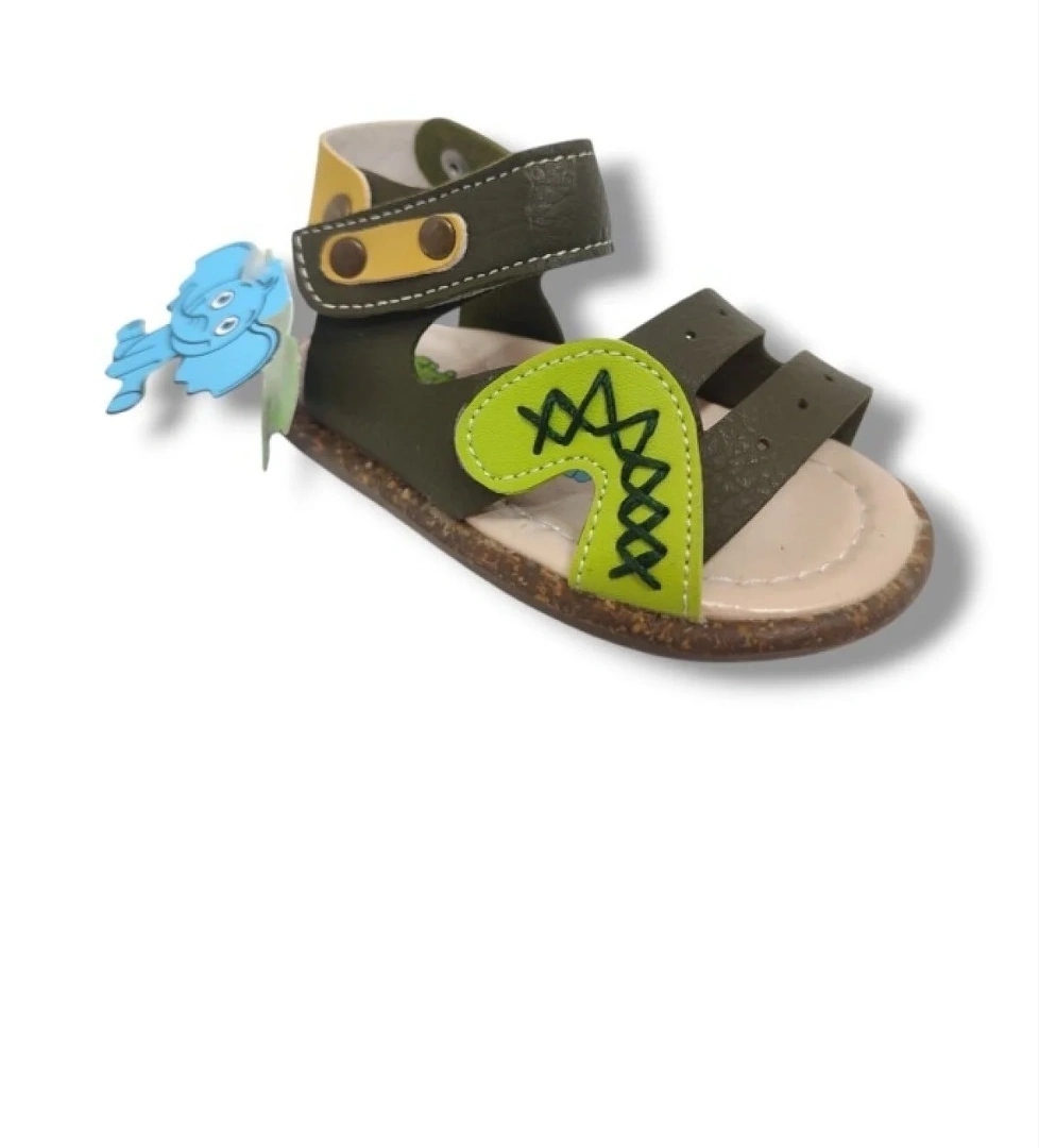 Şi̇ri̇ngenç Şirinbebe 1627-20 Anatomik Dikiş Cırtlı Bebek Erkek Sandalet Haki Yeşil 21-25 model görseli