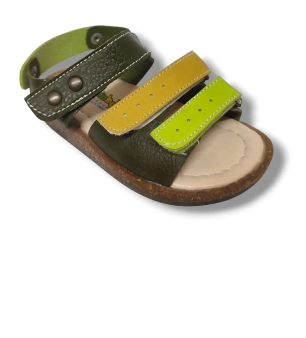 Şi̇ri̇ngenç Şirinbebe 1589-20 Anatomik 3 Cırt Bant Erkek Çocuk Sandalet Yeşil Sari 21-25 model görseli