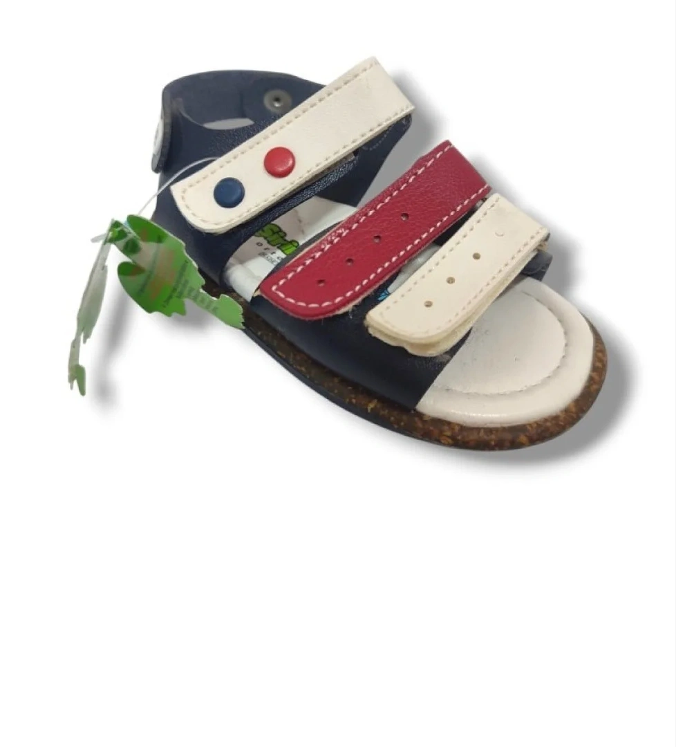 Şiringenç 1623-20 Anatomik 3 Cırt Bant Erkek Çocuk Sandalet Lacivert Beyaz 18-20