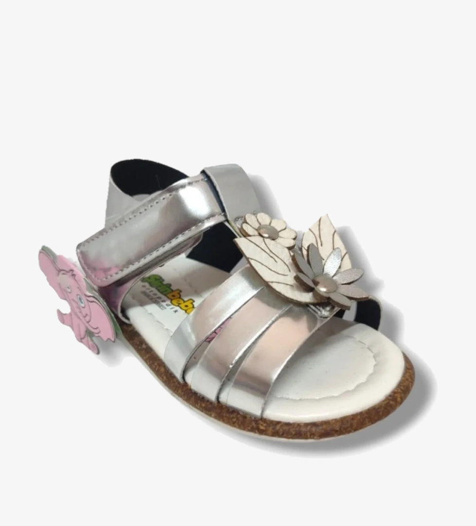 Şi̇ri̇ngenç Şirinbebe 1608-20 Rugan Deri 3 Bant Çiçekli Kız Çocuk Sandalet 21-25 model görseli