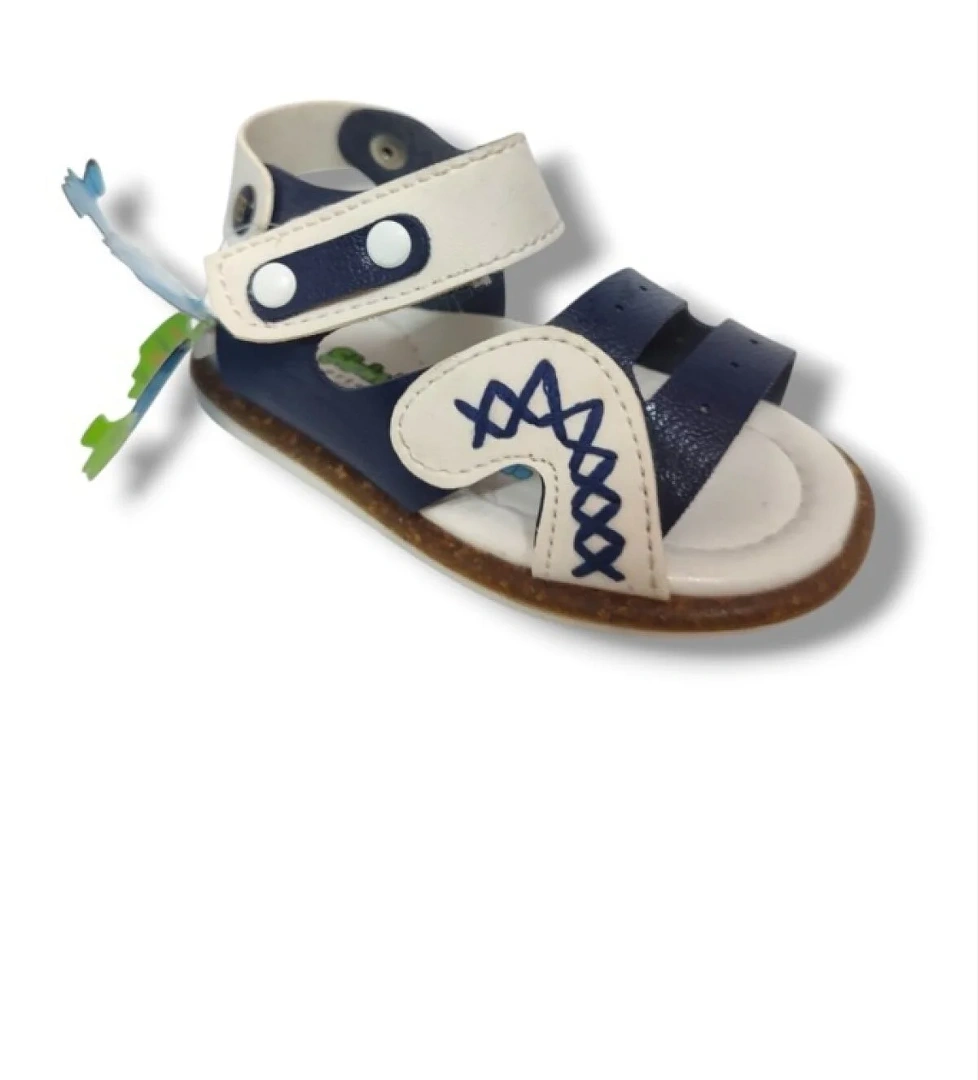 Şi̇ri̇ngenç Şirinbebe 1588-20 Anatomik Dikiş Cirtlı Erkek Çocuk Sandalet Lacivert Beyaz 18-20 model görseli