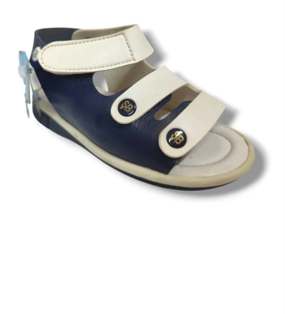Şi̇ri̇ngenç Şirinbebe 1602-20 Anatomik Tek Cırtlı Erkek Çocuk Sandalet Lacivert Beyaz 21-25 model görseli