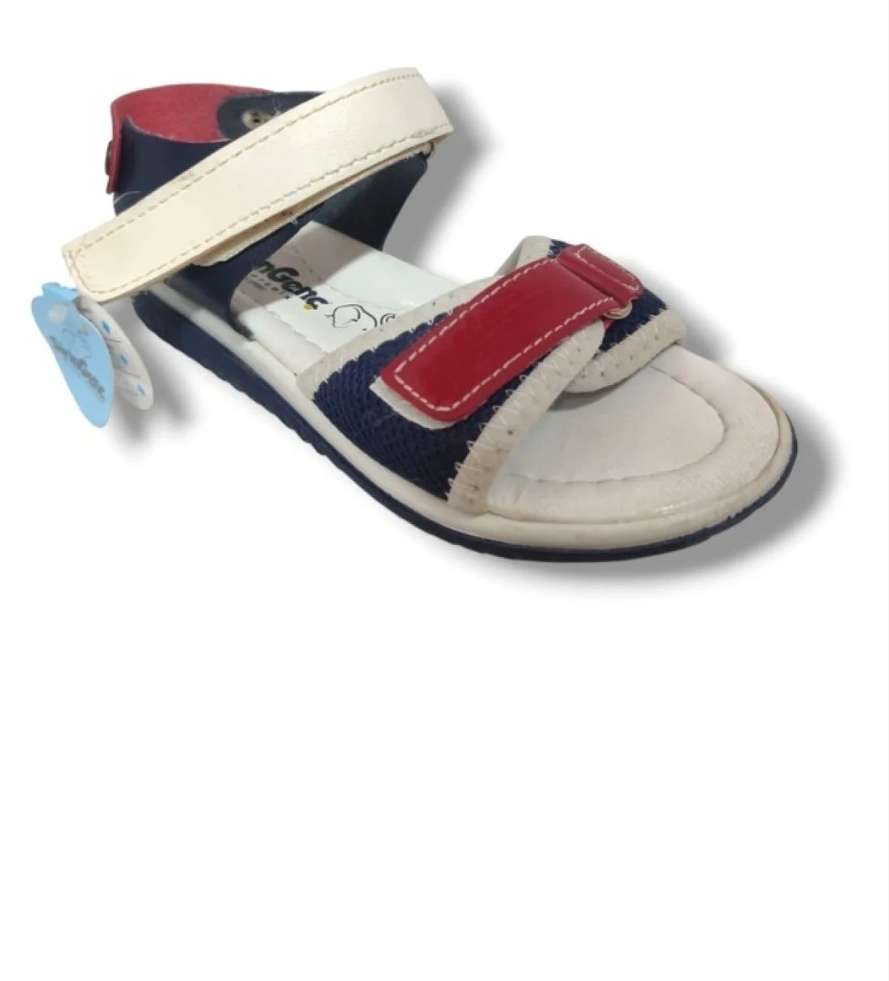 Şi̇ri̇ngenç Şirinbebe 1606-20 Anatomik Cırtlı Bant Örgü Kumaş Erkek Çocuk Sandalet Lacivert Kırmızı 26-30 model görseli