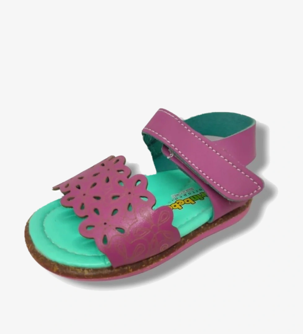 Şi̇ri̇ngenç Şiringenç 1583-20 Anatomik Çiçek Desenli Kız Çocuk Sandalet Pembe 18-20 model görseli