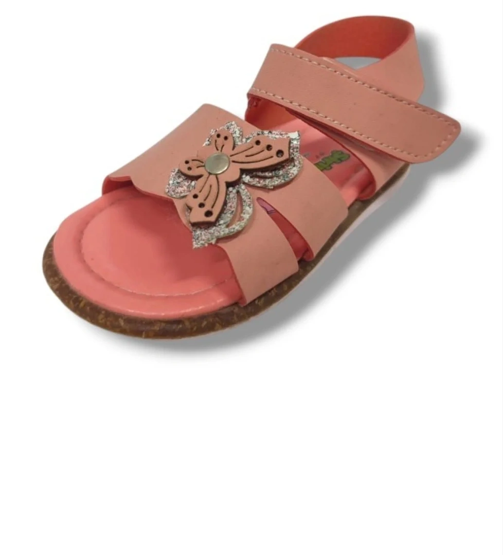Şi̇ri̇ngenç Şirinbebe 1570-20 Anatomik Kelebek Tokalı Cirtli Kız Çocuk Sandalet Pembe 21-25 model görseli