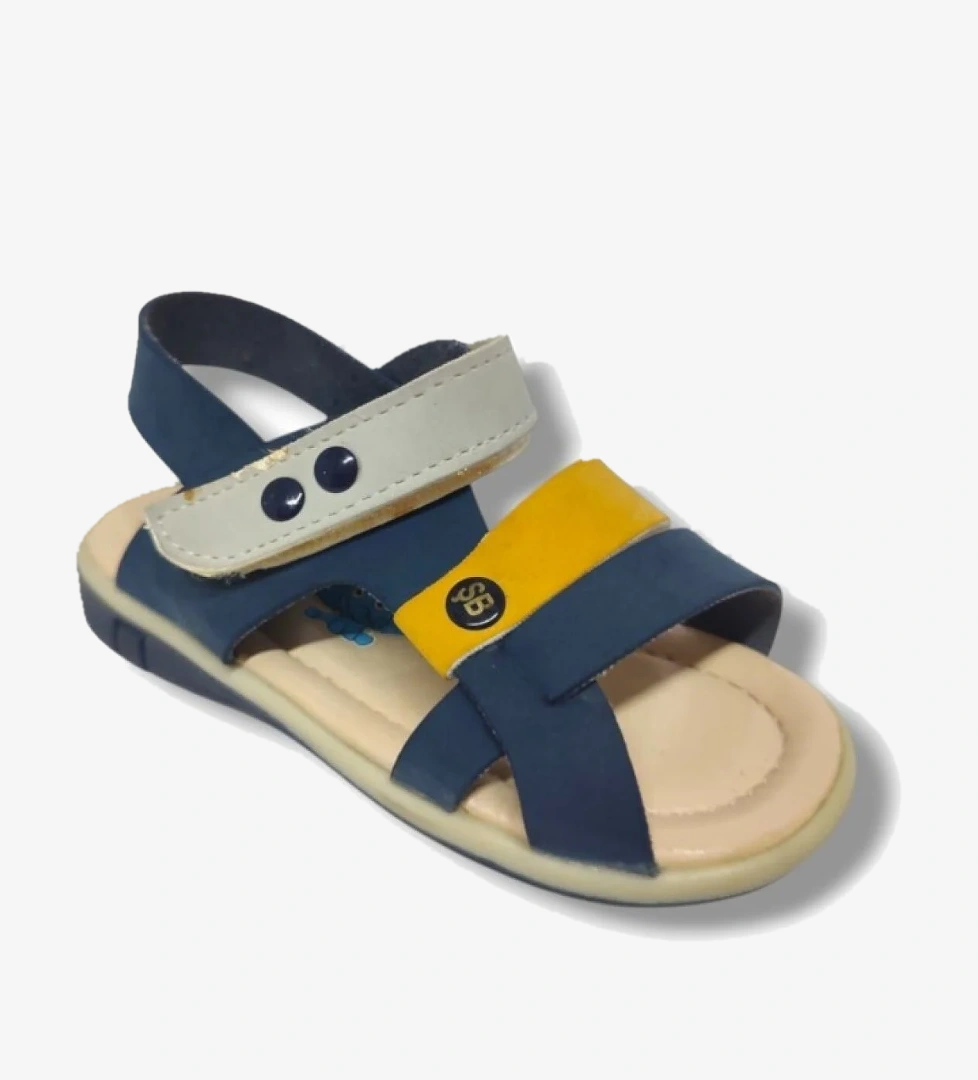Şi̇ri̇ngenç Şirinbebe 1563-20 Anatomik Tek Cirtli Erkek Çocuk Sandalet Lacivert Sari 21-25 model görseli