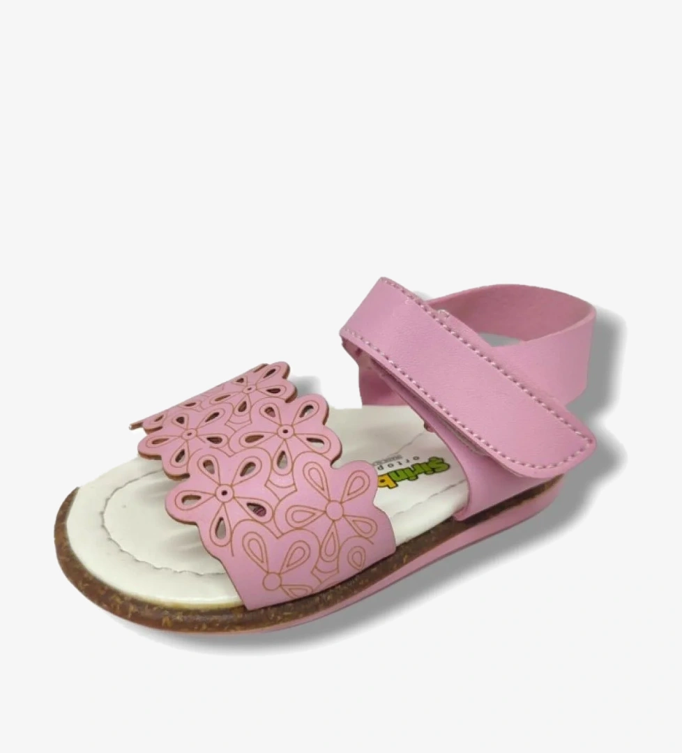 Şi̇ri̇ngenç Şiringenç 1560-20 Anatomik Çiçek Desenli Kız Çocuk Sandalet Pembe 21-25 model görseli