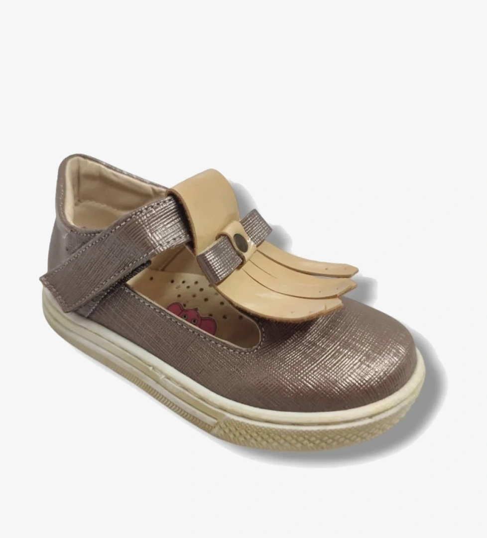 Şi̇ri̇ngenç Şirinbebe 1671-20 Baskı Deri Püsküllü Kız Çocuk Sandalet 21-25 model görseli