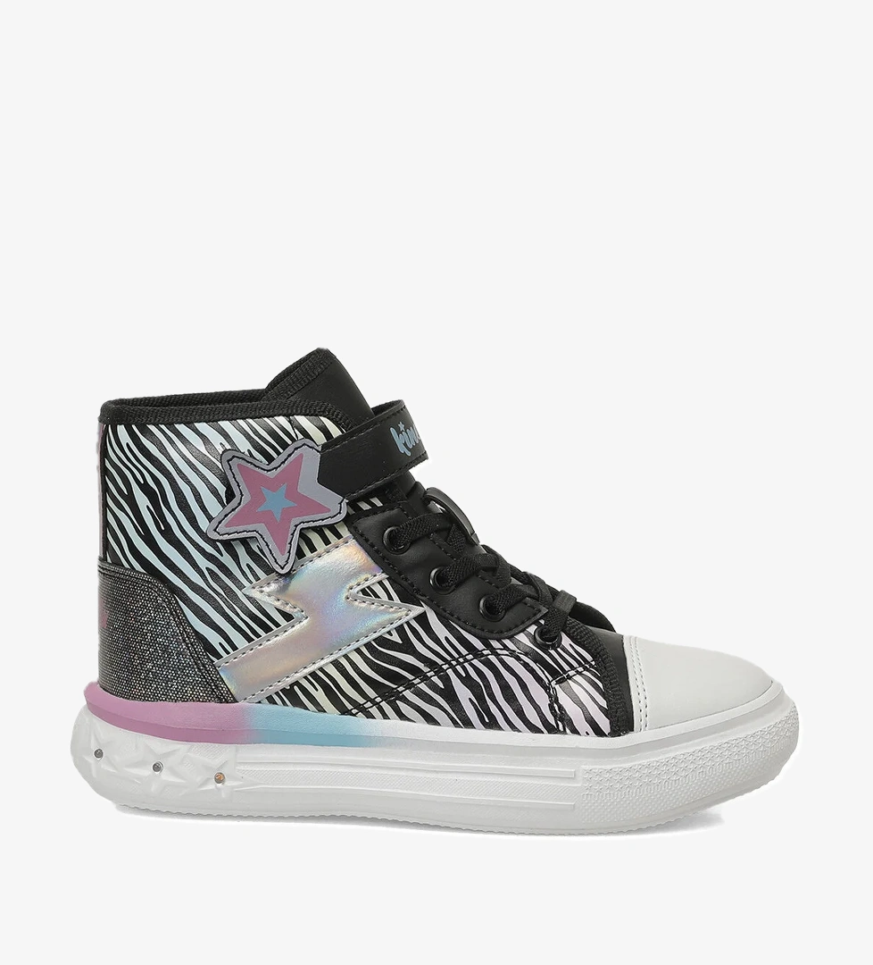 LOOPS HI PU F 5PR Siyah Kız Çocuk High Sneaker - Görsel 1