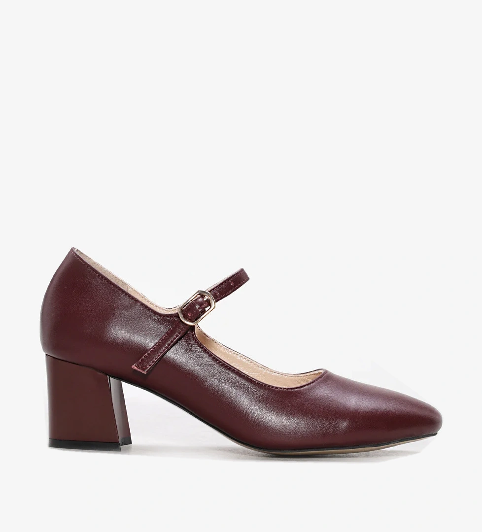 Fast Step Hakiki Deri Kadın Kalın Topuklu Ayakkabı 064za369 model görseli