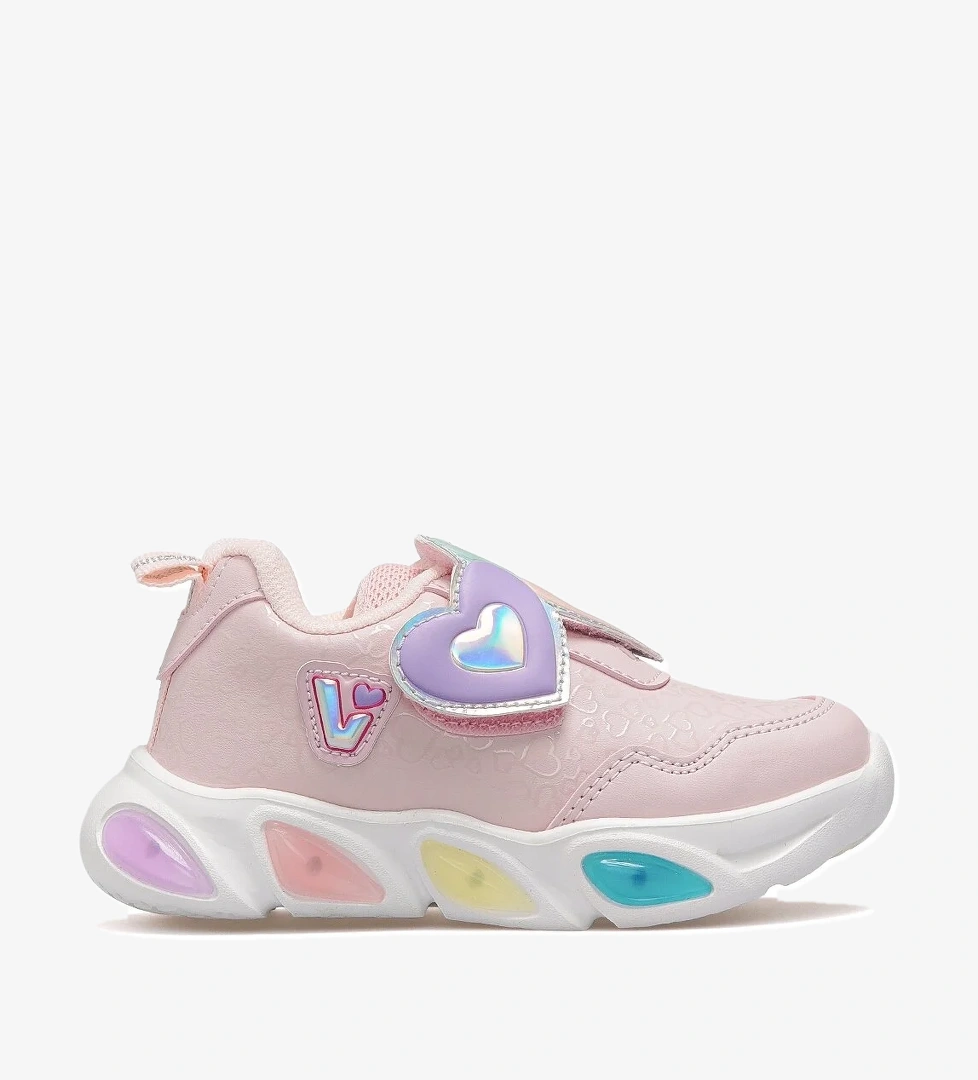 Lovely Kız Çocuk Işıklı Hafif Sneaker Spor Ayakkabı 25k 346.234 Pk Pudra