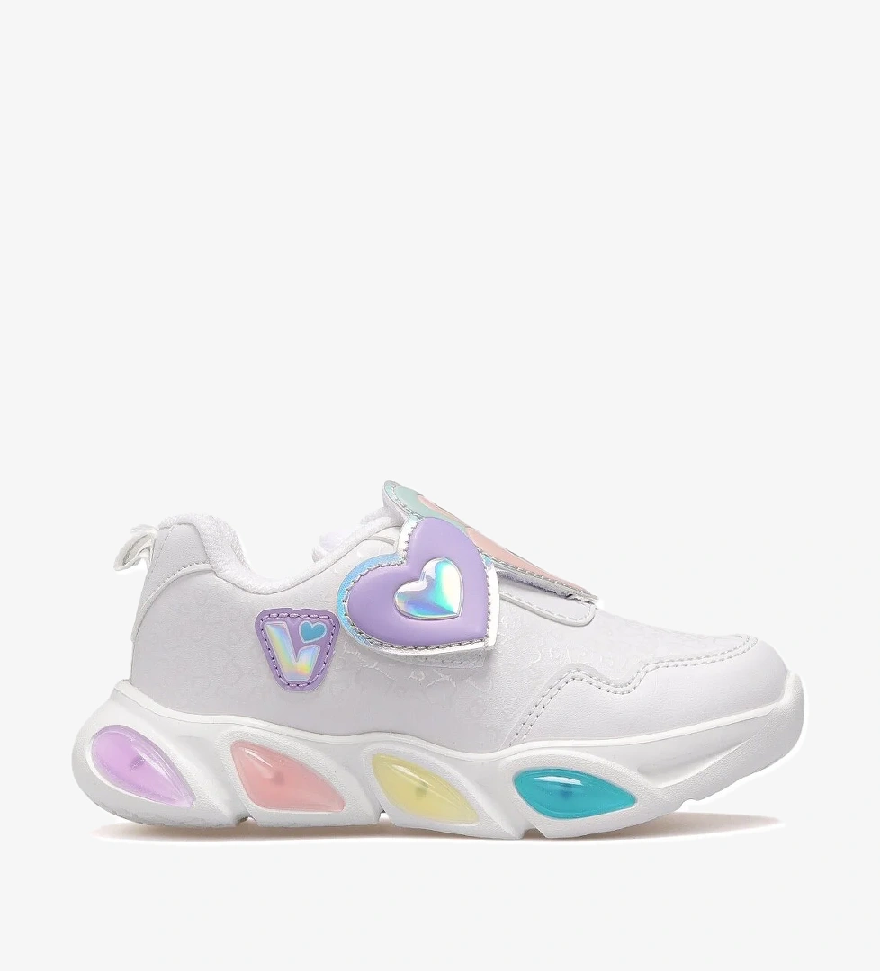 Vicco Lovely Kız Çocuk Işıklı Hafif Sneaker Spor Ayakkabı 25k 346.234 Pk Pudra Beyaz model görseli