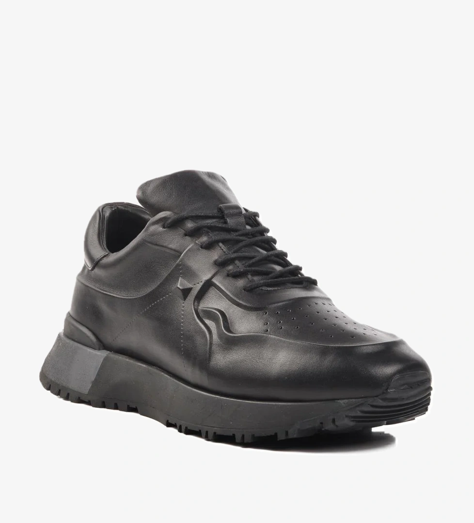 Premium 492 M Siyah Hakiki Deri Erkek Günlük Ayakkabı - Görsel 1