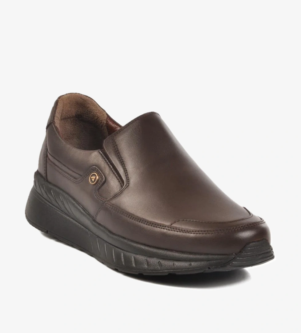 C410 M Kahve Hakiki Deri Erkek Günlük Ayakkabı