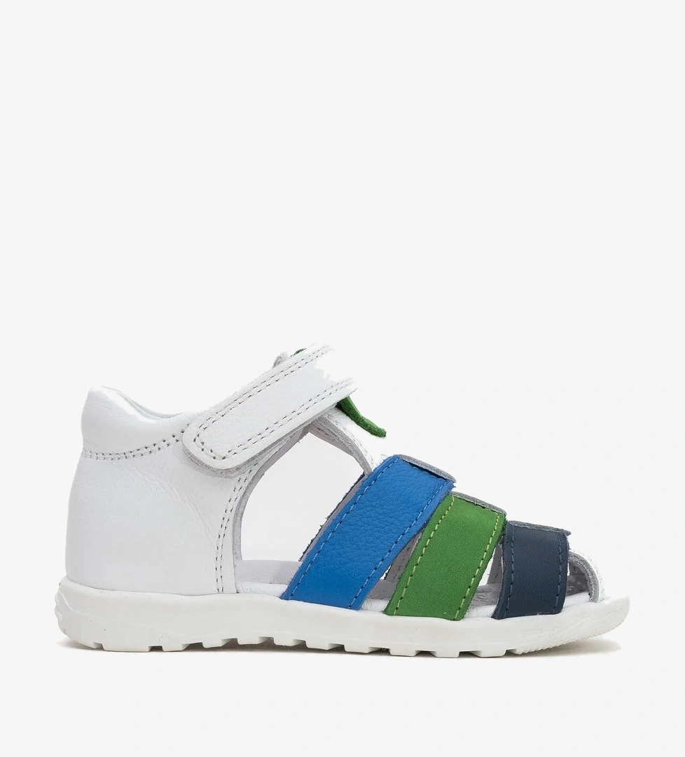 Erkek Çocuk Beyaz-Sax Hakiki Deri Günlük İlk Adım Ayakkabı