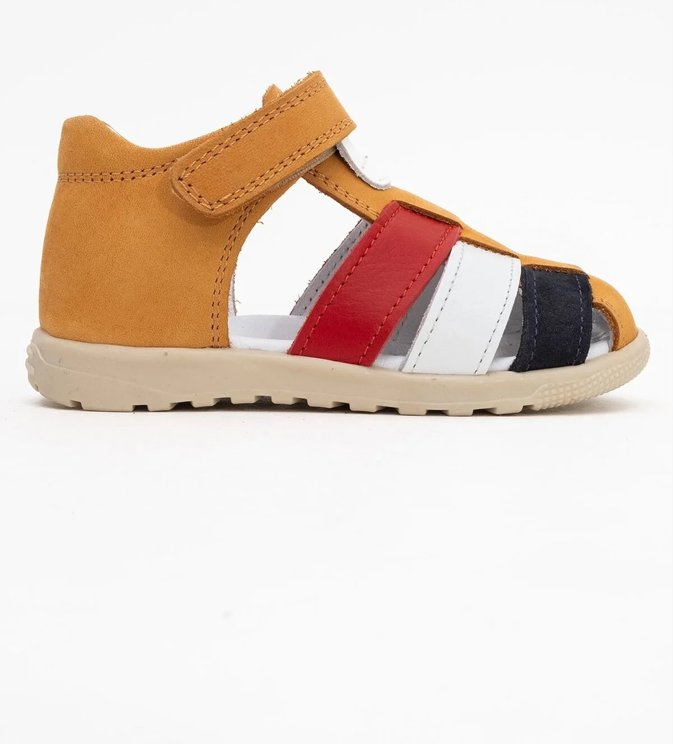 Erkek Çocuk Sarı Hakiki Deri Günlük İlk Adım Ayakkabı